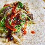 下雨天️，健身餐吃好一点～做个牛肉burrito当早