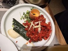 生拌牛肉-草家酱蟹炭火烤肉店(珲春南路一店)