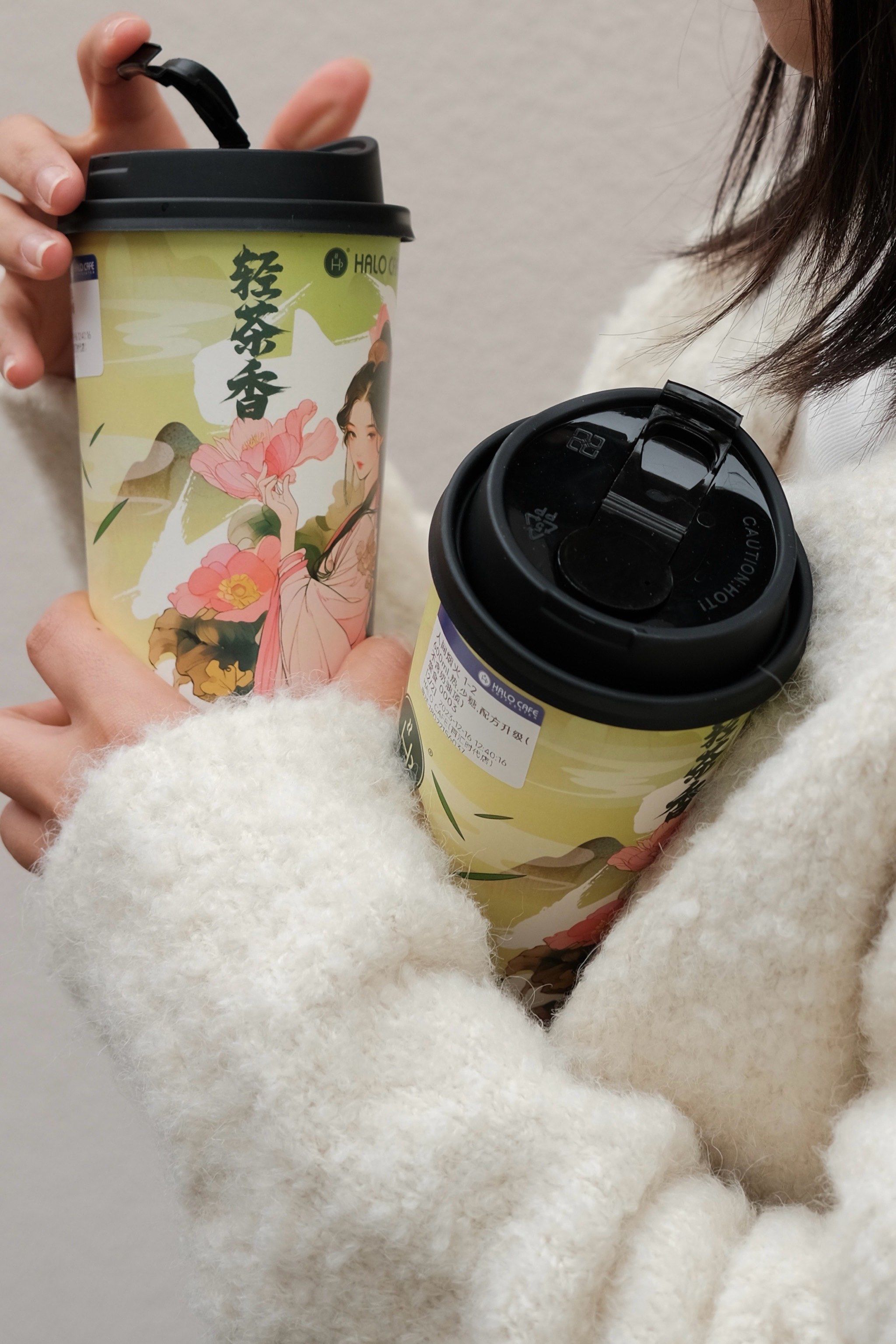 ?halo cafe的轻乳茶系列太好看了吧