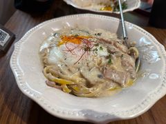 牛肝菌白汁玉子意面-CowCow其其·牛杂咖啡公司(六运店)