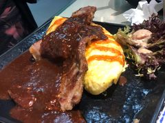 黑椒汁牛仔骨蛋包饭-阿飛冰室(下沙店)