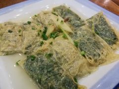 蝉衣荠菜包圆-老马家·舌尖上的西塘美食
