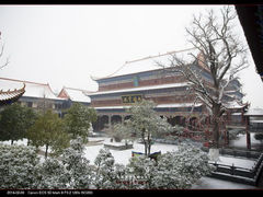 章华寺雪中景色-章华寺