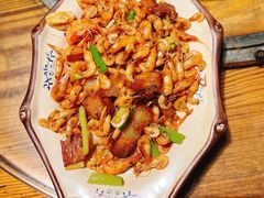 五花肉炒河虾-农厨好味·温泉鹅·农家菜