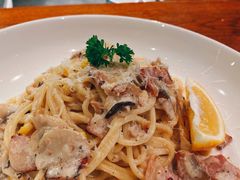 黑松露奶油蘑菇培根意面-麦田工坊(月湖店)