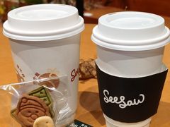 姜饼人丝绒拿铁-Seesaw Coffee(朝阳大悦城店)