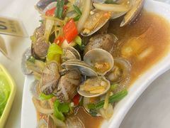 姜葱炒花甲-覃记海鲜美食餐厅