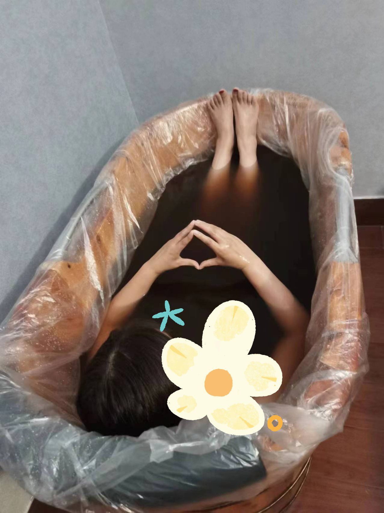 木桶浴体验,放松一下