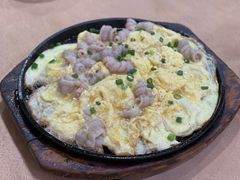 铁板鲨鱼肠焗蛋-众源美食(光复阁店)