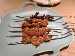 黑椒牛肉-街角等你.大连海鲜烧烤.经典铁板海鲜串(西安路店)