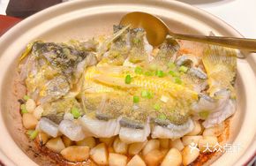 Steamed Sea-Bound Yellow Croaker with Meat Sauce