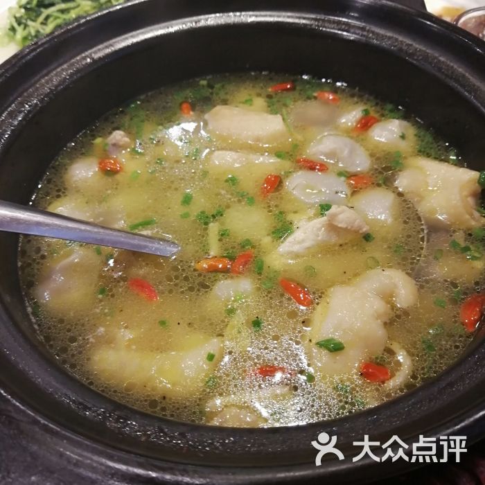 蟹天蟹地农家乐土鸡汤炖手工面筋图片-北京农家菜-大众点评网