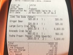 账单-Ministry of Crab(科伦坡店)