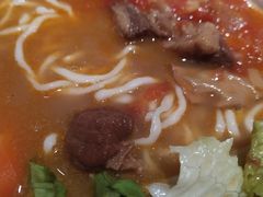 番茄汤牛肉剪刀面-九毛九西北菜(大东海店)