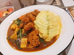 炸鸡块咖喱蛋包饭套餐-池奈·日式咖喱蛋包饭(赛高店)