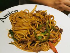 黑椒蘑菇牛柳意面-清真·艾美可餐厅(鹏欣水游城店)