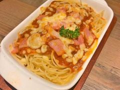 芝士培根肉酱焗意大利面-周沫西餐(漫广场店)