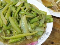 虾酱芋头梗-海口滨海新村143号海南老字号炒菜店