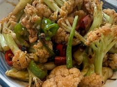 干锅有机花菜-海知道大连海鲜水饺(南山大冲店)