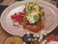 Cha Siu Pulled Pork Egg Benny-FLOVIE FLORIST CAFE