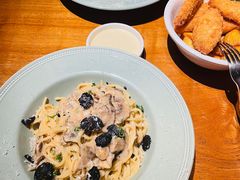 番茄蘑菇腌肉意面-JINNS锦时 steak&pizza(浸信会礼拜堂旧址店)