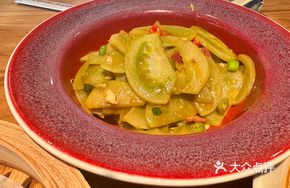 Green Tomato Stir-fried with Ham