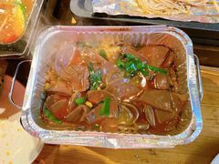 锡纸鸭血-路边摊小炉子烧烤