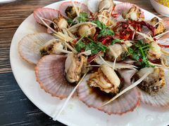 油泼扇贝-1910老鲁味海鲜·戳子肉·青岛菜(金沙滩店)