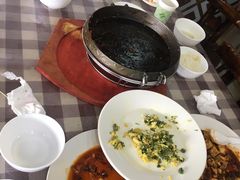 -青海特色美食小炒炕锅牦牛肉火锅