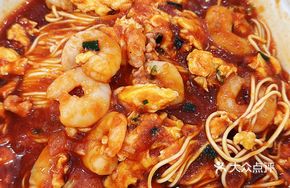 Tomato Sauce Shrimp Egg Noodles