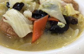 Fried Tofu Puffs with Chinese Cabbage