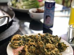 炸花椒芽-姥家大锅台水库渔家