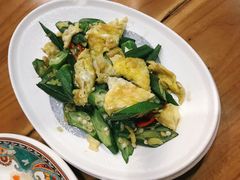 秋葵炒鸡蛋-巴依老爷新疆美食(望京小街店)