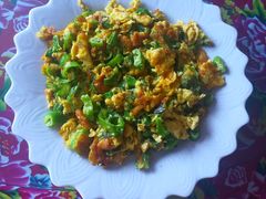 本地椒炒笨鸡蛋-养顺农家院