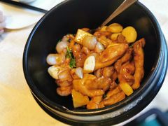 石锅罗勒三杯鸡-喜来登由由大酒店九州膳坊中餐厅