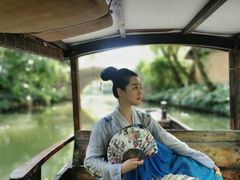 -摇橹船上船码头