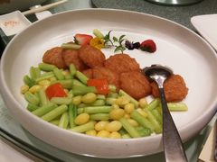 芦笋银杏炒虾饼-富淳饭店(陆家嘴保利广场店)