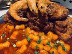 炸鸡配辣炒年糕-HOTISLAND海鸡岛·韩国料理(江南西店)