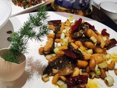 宫保羊肚菌孃虾球-夜宴江景餐厅