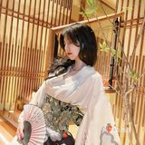 换装拍照+吃饭👘店里都是🫣摇曳的樱花美眉