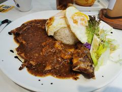 黑椒带骨猪排双蛋饭-柠檬树茶餐厅(海雅缤纷城店)
