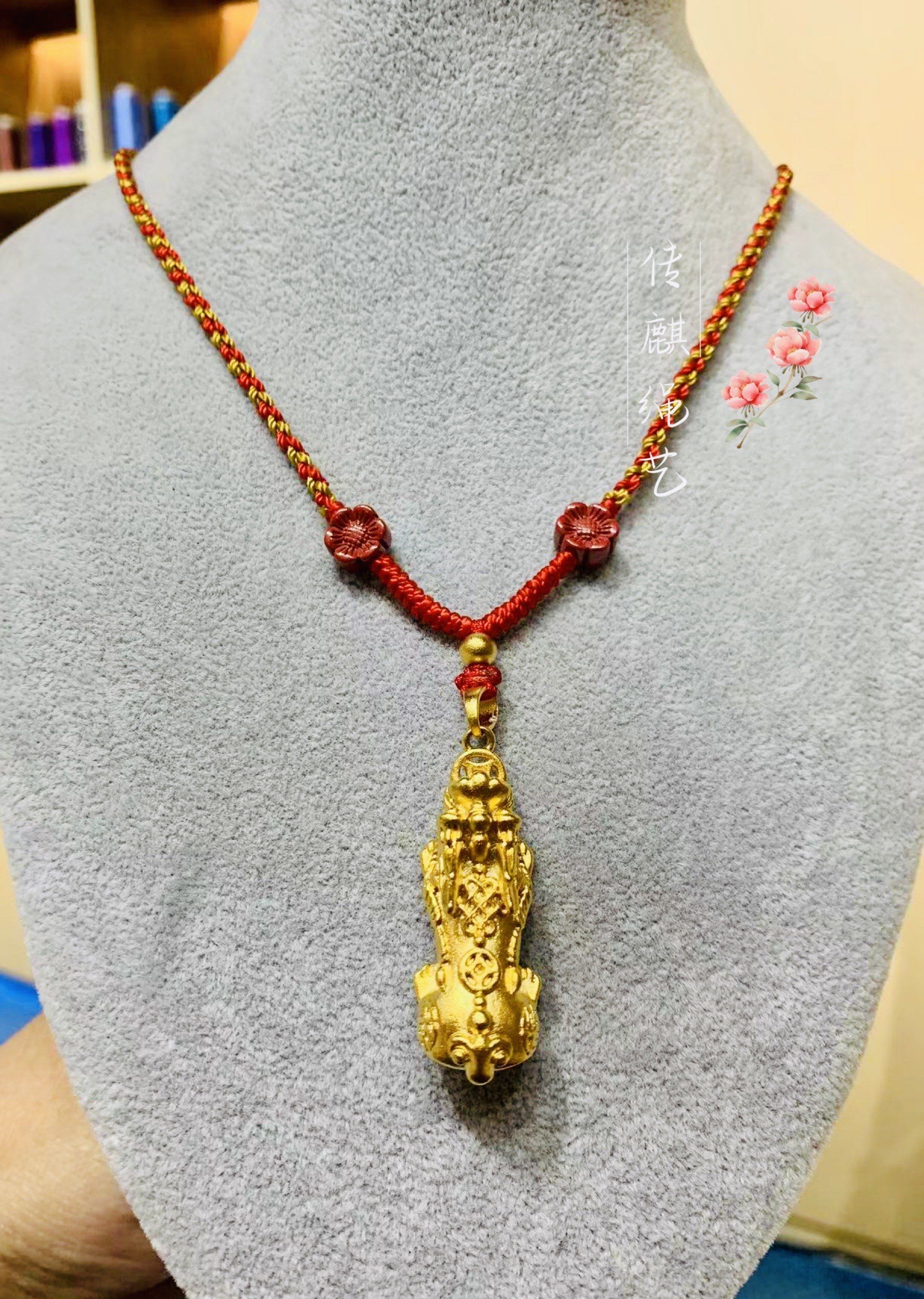 黄金貔貅吊坠项链