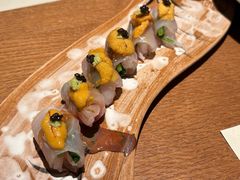 鲷鱼甜虾春菊卷海胆-水之惠鲜鱼料理(王府大街店)