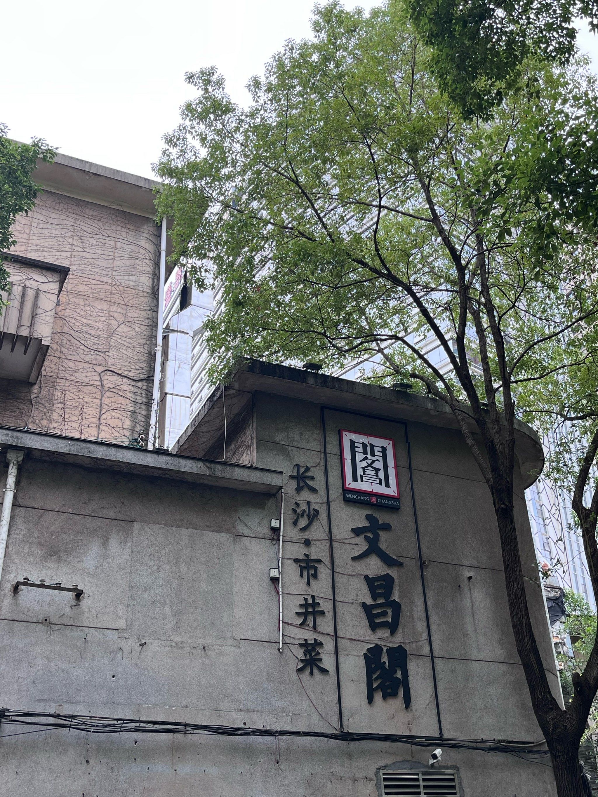 这家店叫#文昌阁长沙市井菜 .
我很