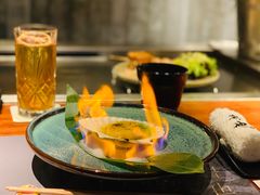 火焰黑鲍配海胆-岩也·日料与酒(龙岗天安云谷店)
