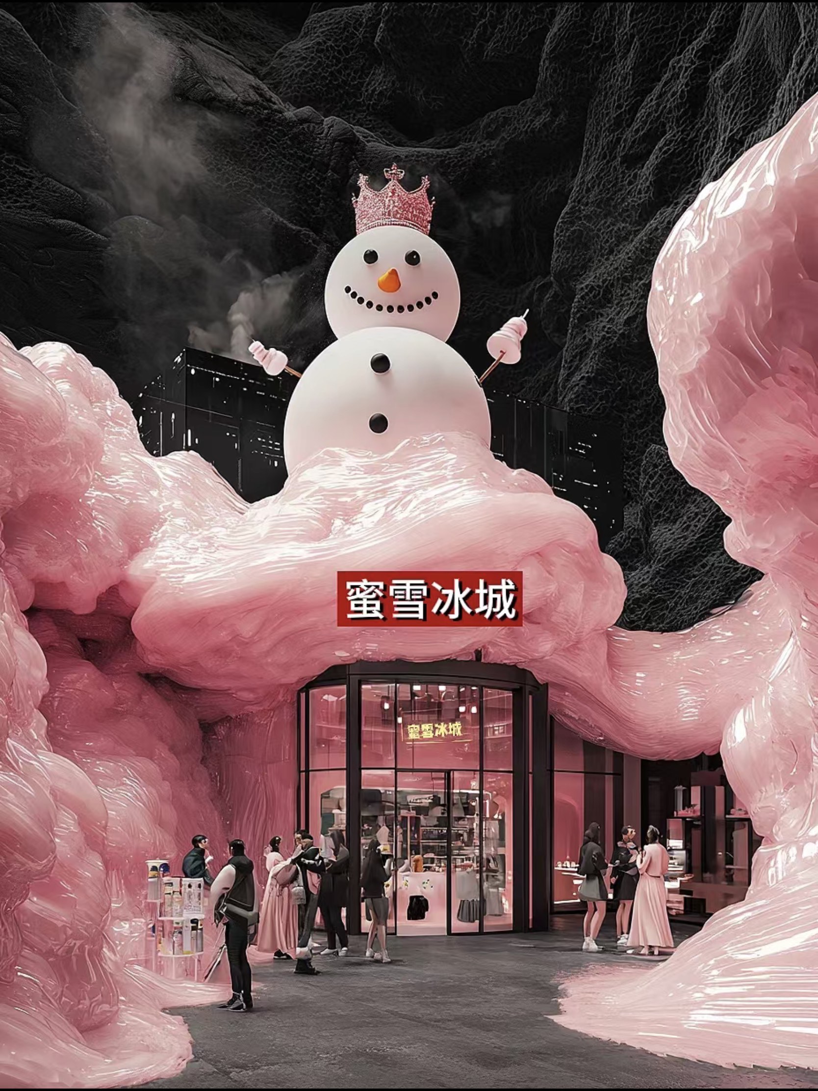 蜜雪冰城图片实拍图片