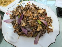 野蘑菇炒肉-老舅老蒙肉饼非遗店(一店)