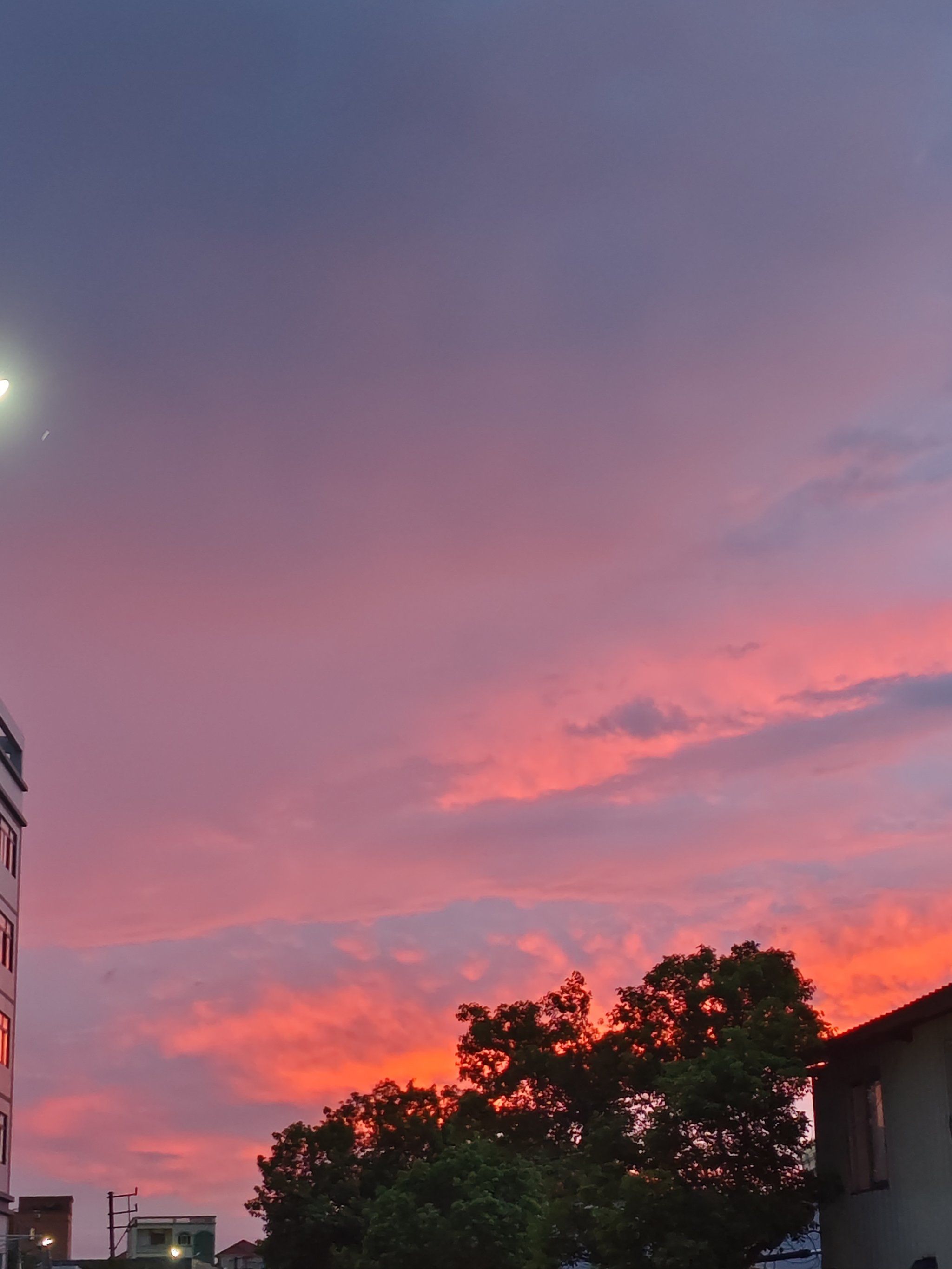 晚霞染红了天空