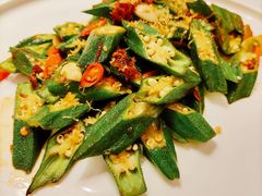 瑶柱丝爆秋葵-禾珍珠家常小馆(河南博物院店)