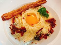 培根奶油意大利面-Chom Cafe and Restaurant